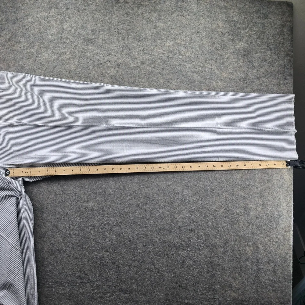 Jos A Bank Windsor Pants Mens 42 Blue White Seersucker Cotton Pleated Executive